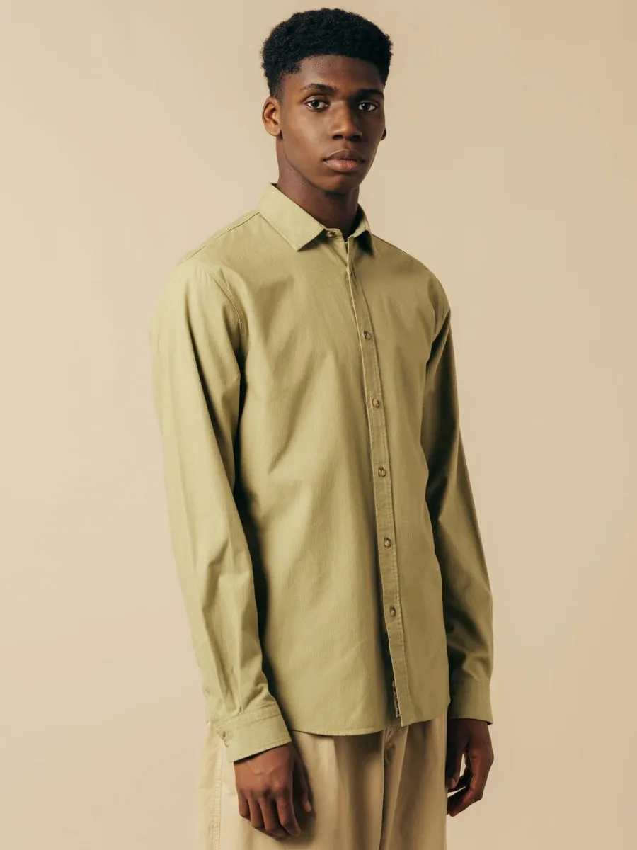 KESTIN DIRLETON SHIRT IN LIGHT MILITARY