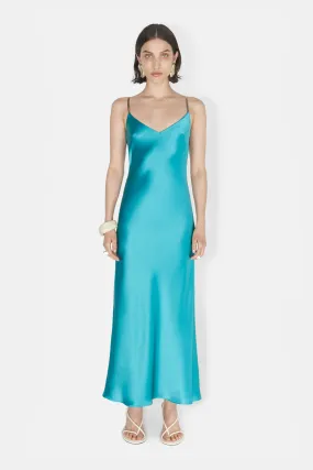 Liquid Chain Slip Dress - Lagoon