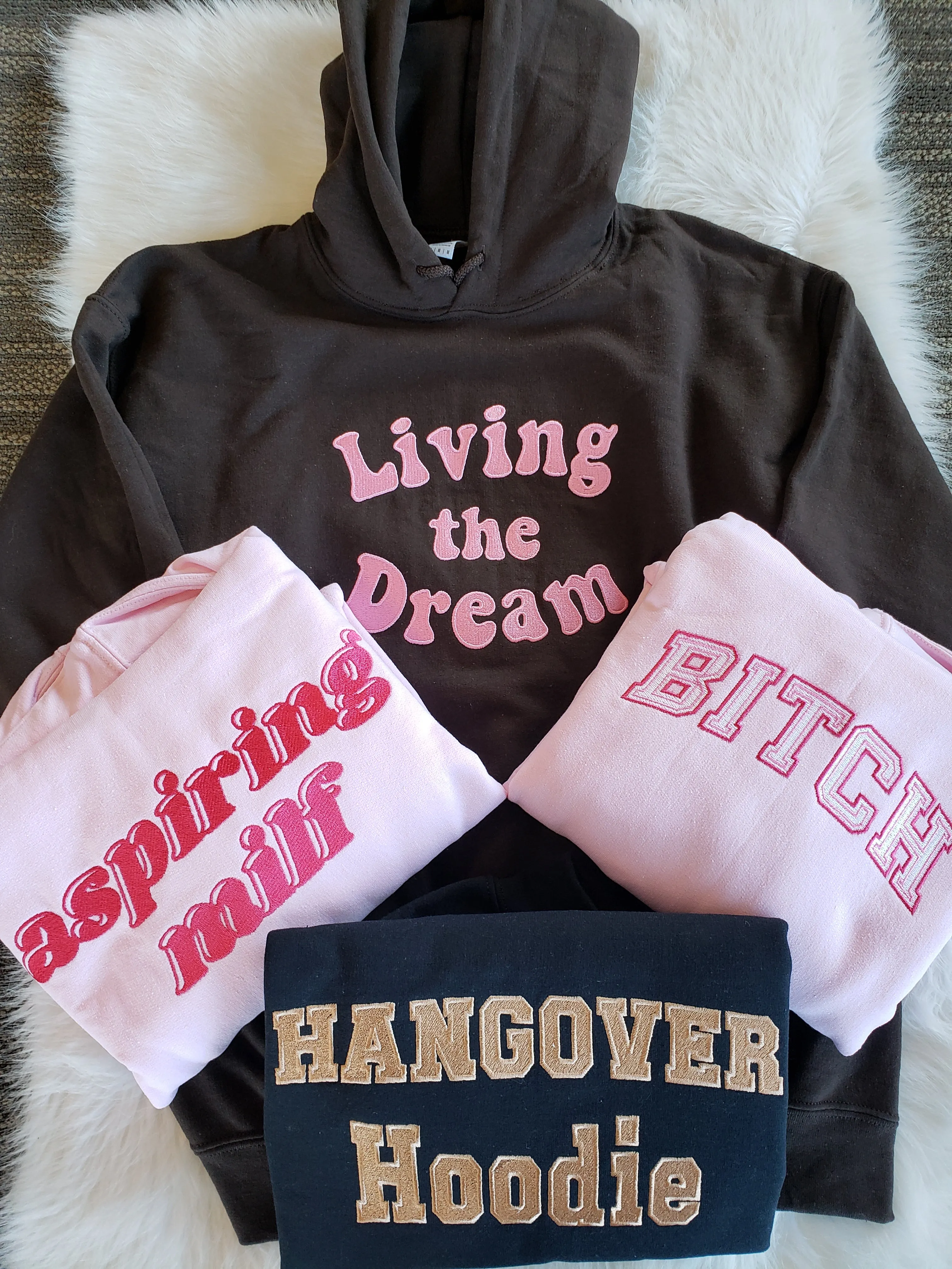 Living The Dream Embroidery Hoodie