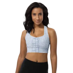 Longline sports bra Denim Blue