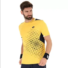 Lotto men's tennis shirt Top IV Tee 1 217340 7KM saffron-navy blue