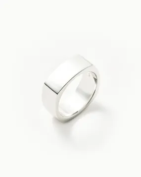 Mens Engravable Wide Ring | Sterling Silver