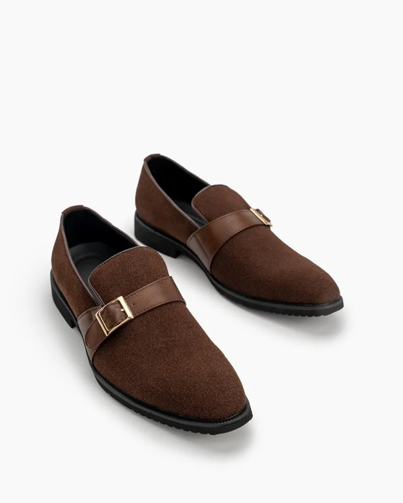 Men's Slip On Monk-Strap Smoking Slipper Vintage Loafers