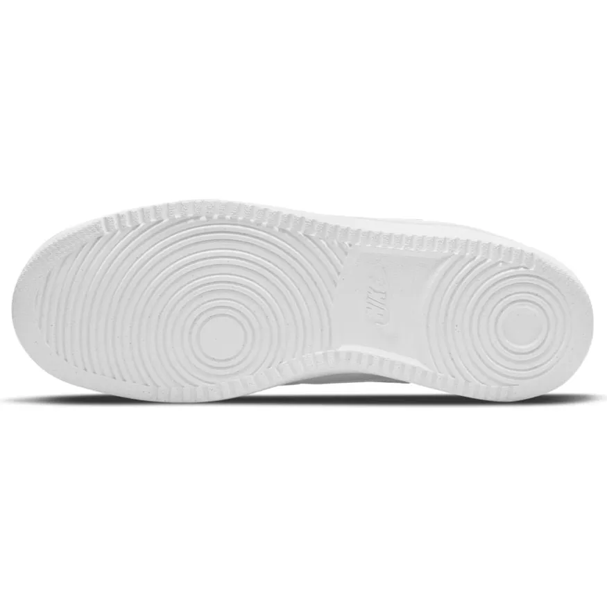 NIKE MEN'S COURT VISION LOW NEXT NATURE TRIPLE WHITE SHOE