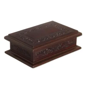 Novica Andean Details Mohena Wood And Leather Jewelry Box