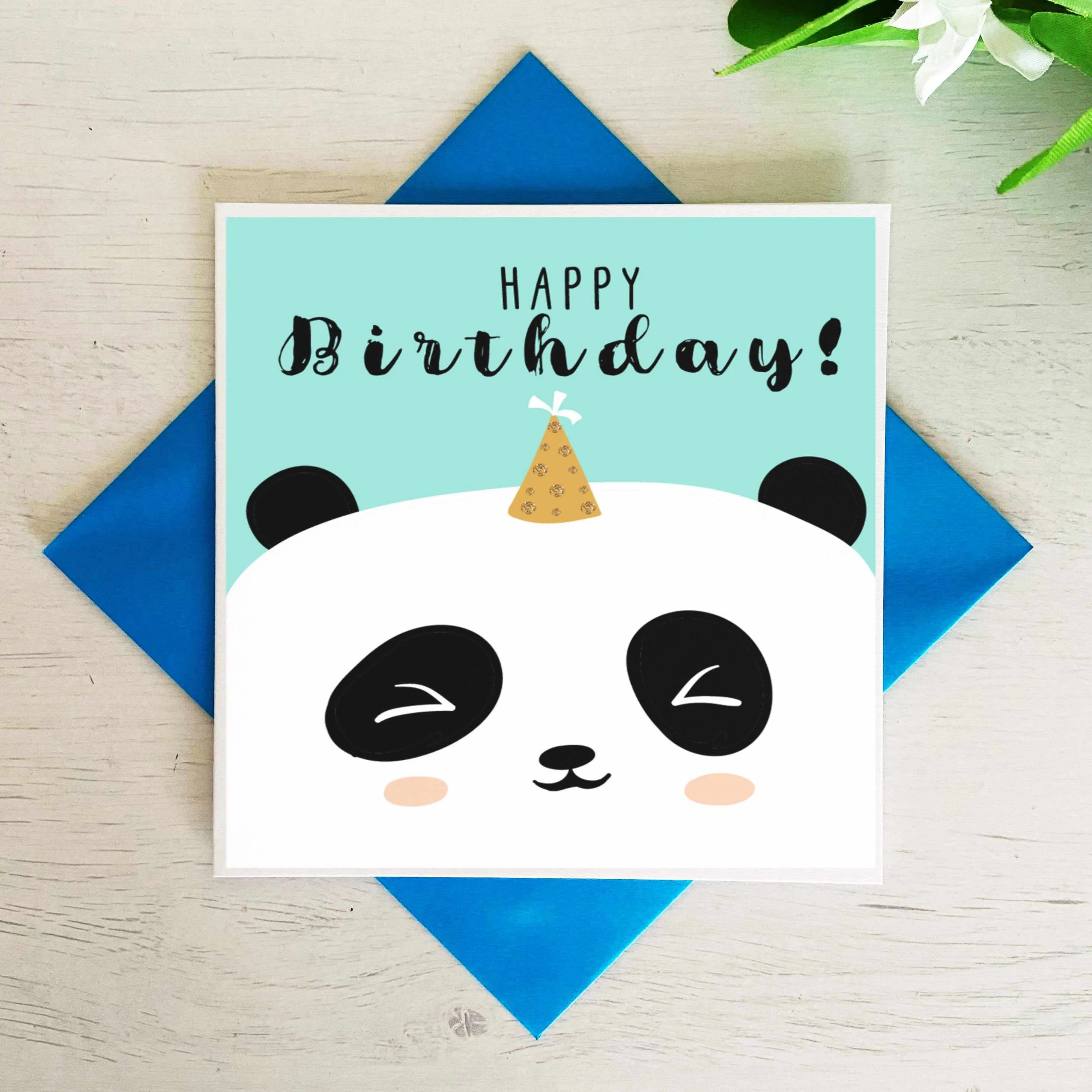 Panda Happy Birthday Card