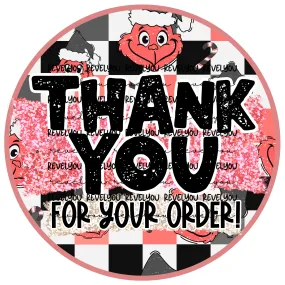 PInk Gr*nch Thank You Sticker Digital