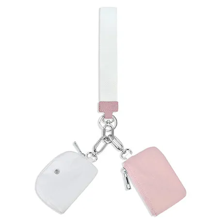 Pink/White NGIL Dual Pouch Wallet Wristlets