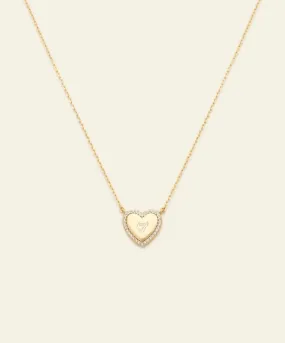 *Preorder* F Off Heirloom Heart Necklace - Gold Vermeil