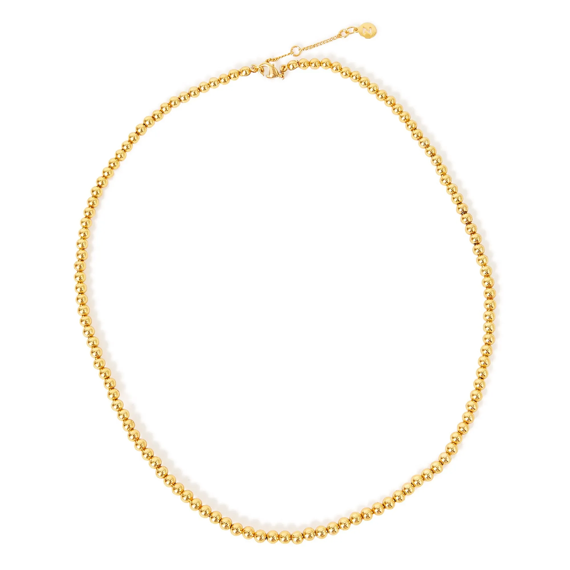 Real Gold Plated Z Ball Chain Necklace