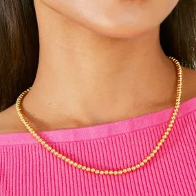 Real Gold Plated Z Ball Chain Necklace