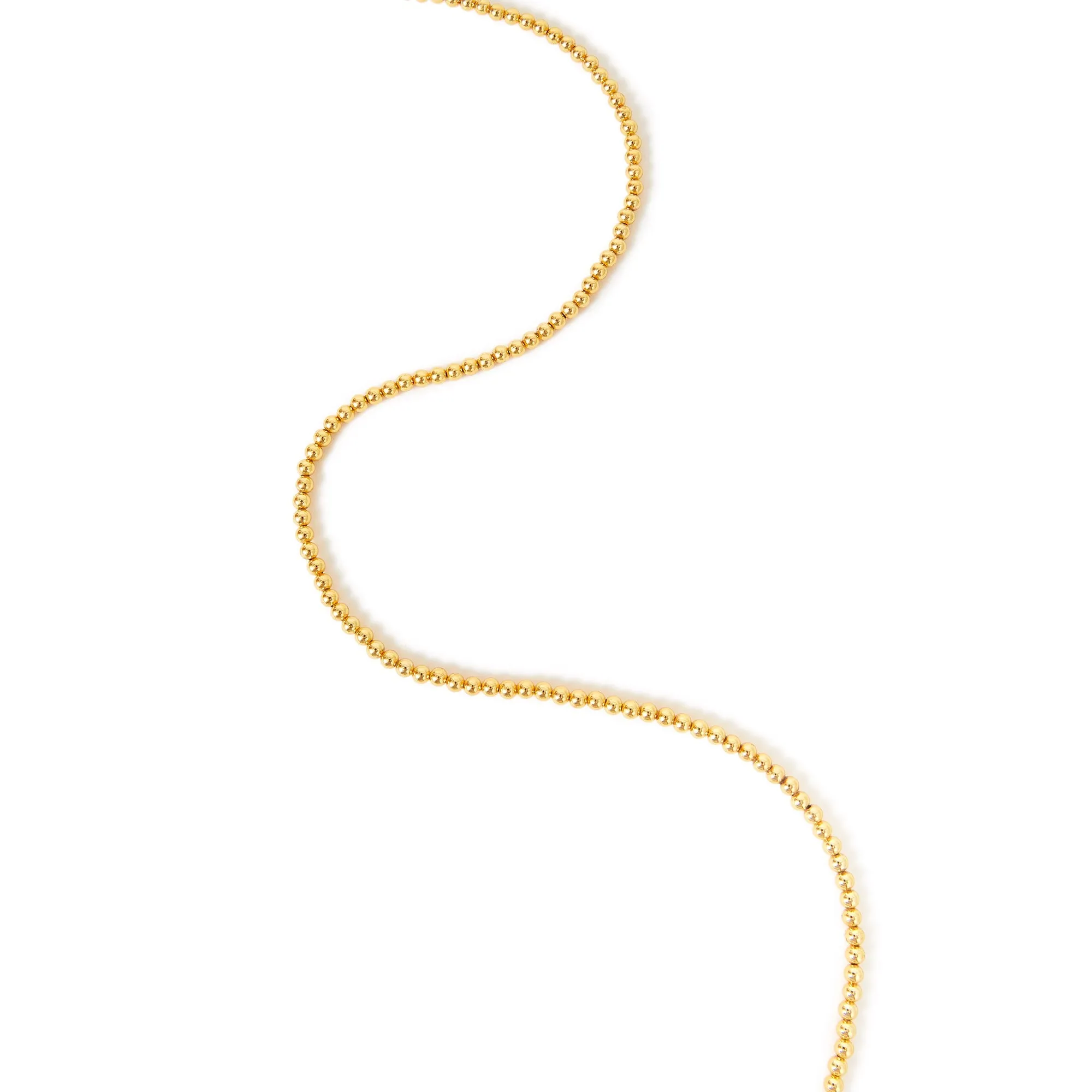 Real Gold Plated Z Ball Chain Necklace