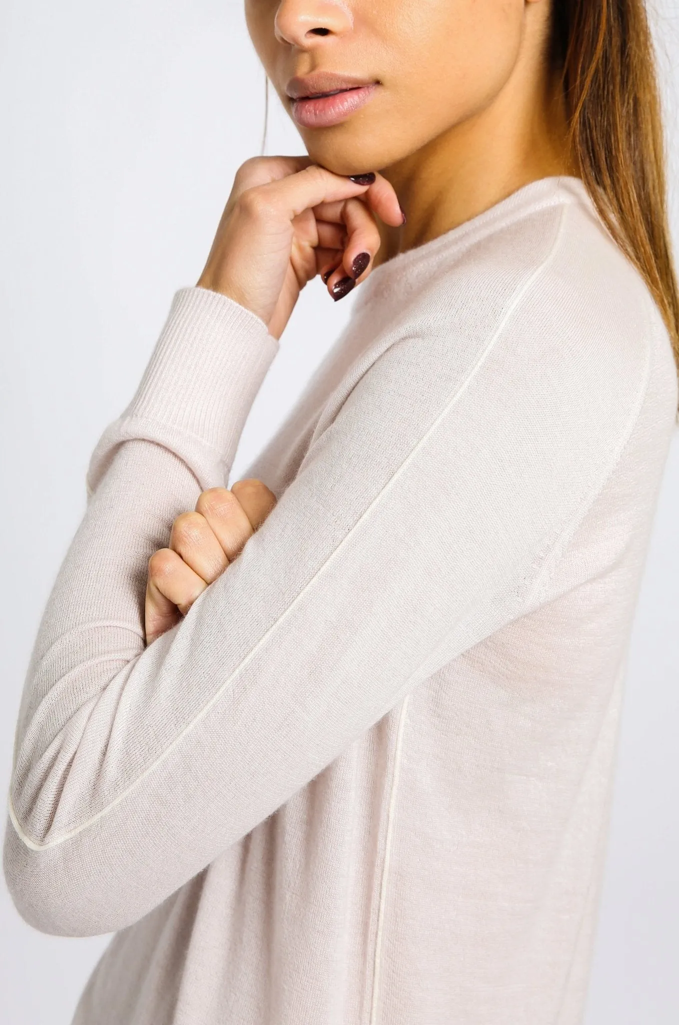 SAMMY RAGLAN SLEEVE CREWNECK IN CASHMERE