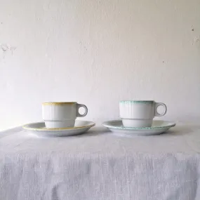 Sarreguemines (サルグミンヌ)   | Vintage cup&saucer x2 ヴィンテージカップx2 ①