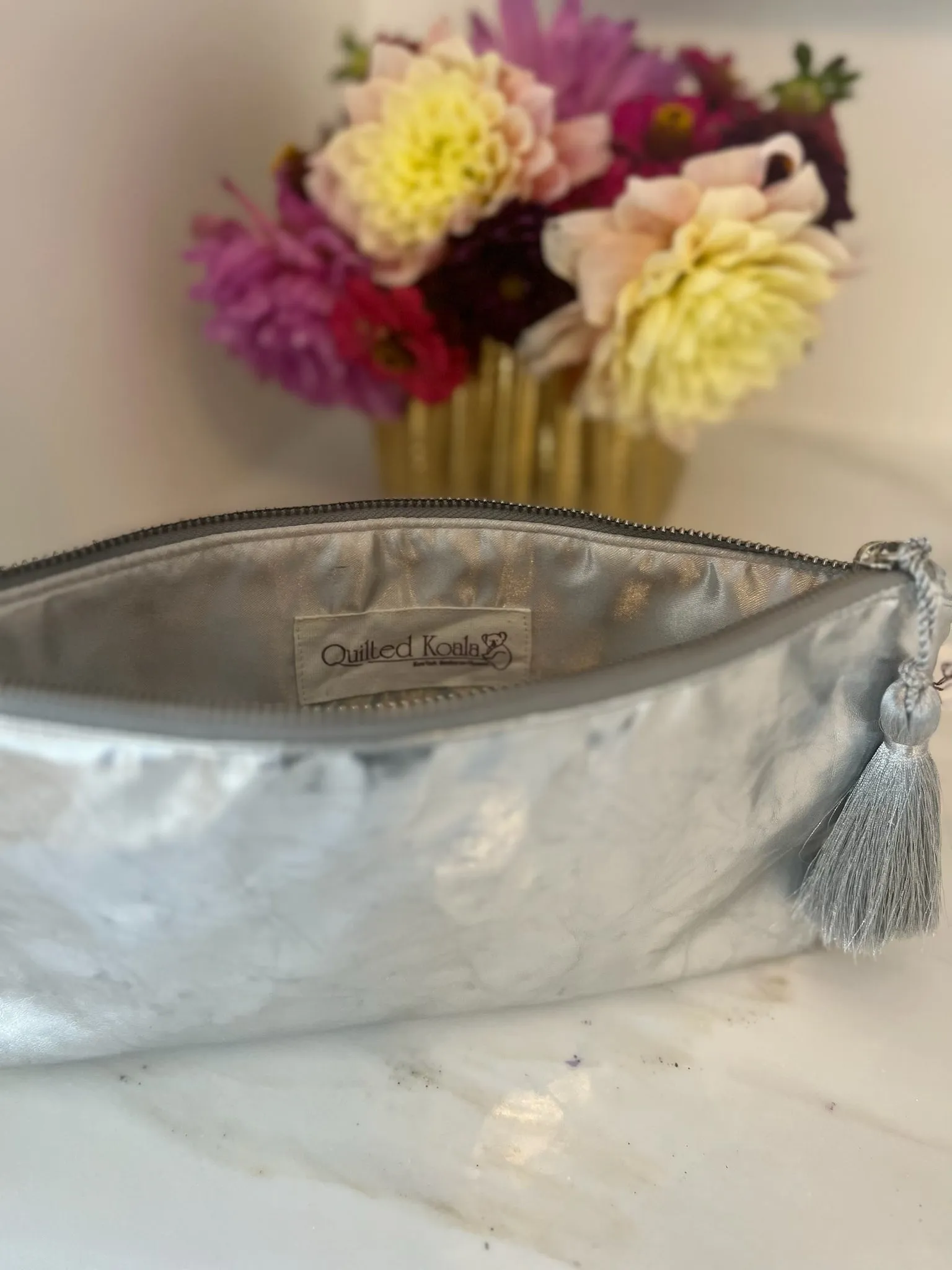 Silver Metallic Hold Me Clutch - BACK IN STOCK