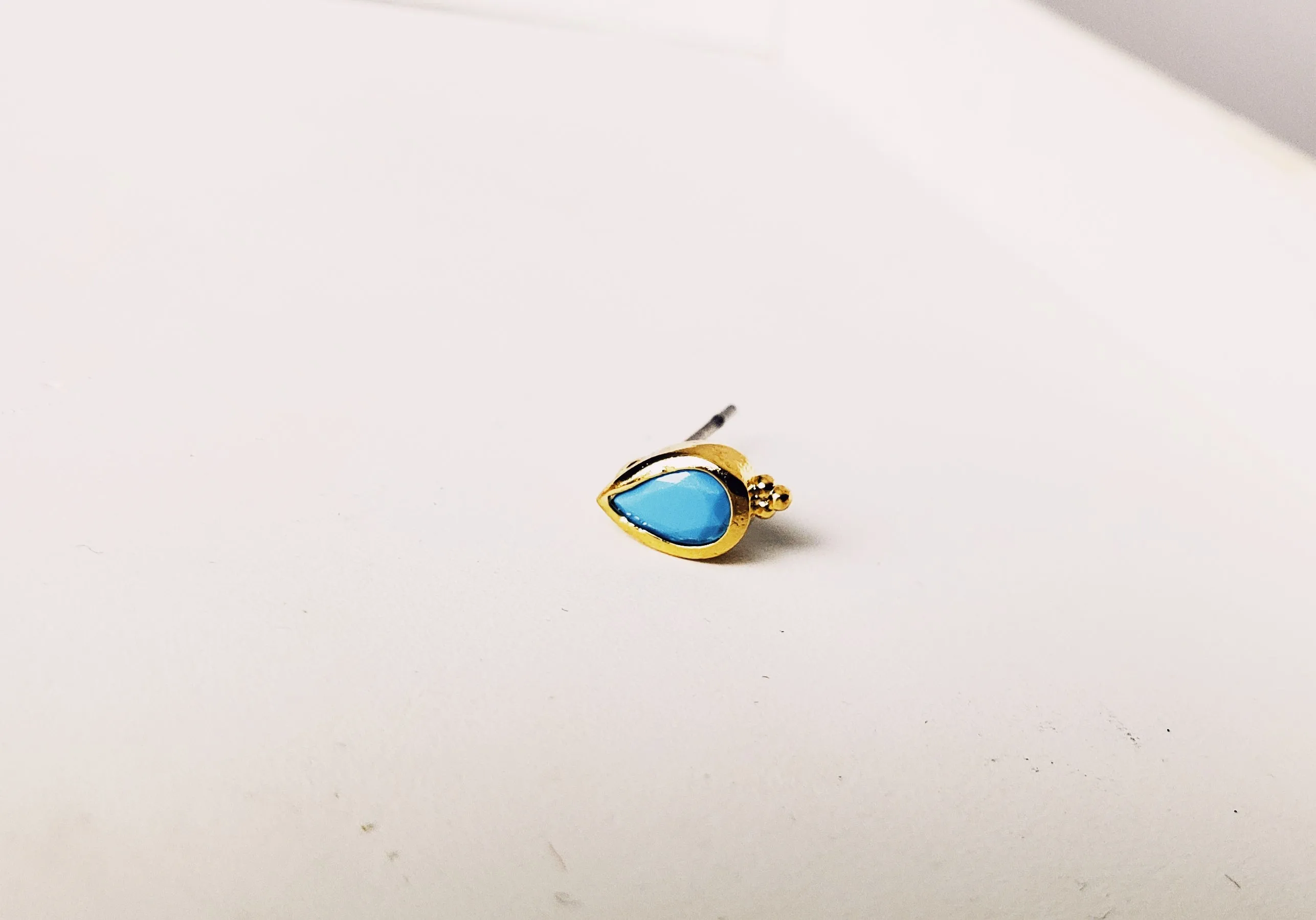 Stone Teardrop Studs