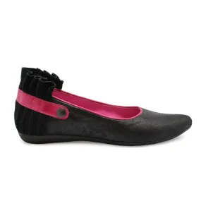 Tuille - Black and fuchsia flat shoes- last pairs 35, 36 & 37