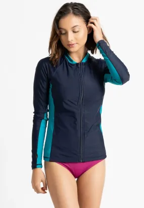 UPF50  Zip Front Long Sleeve Rashguard (Variety) | L-3XL