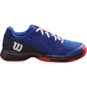 Wilson Rush Pro 4.0 Junior Tennis Shoes - Blue/Black/Orange