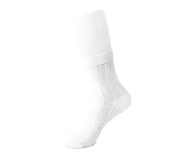 Women's Sheer White Stripe & Polka Dot Sock